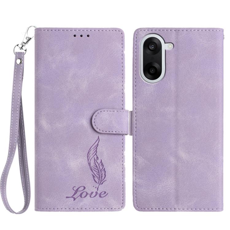 Skin Feel Embossed Feather Leather Phone Case, For OnePlus Nord CE5, For OnePlus 13