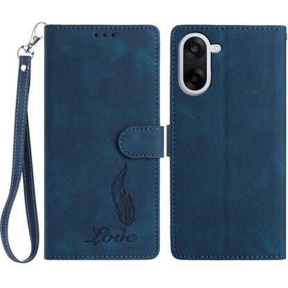 Skin Feel Embossed Feather Leather Phone Case, For OnePlus Nord CE5, For OnePlus 13