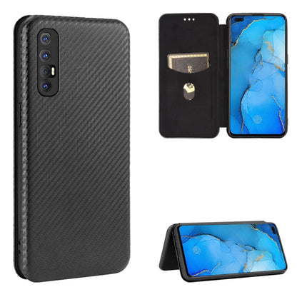 Carbon Fiber Texture Magnetic Horizontal Flip TPU + PC + PU Leather Case with Card Slot & Lanyard, For OPPO A53 / A32 (2020), For OPPO Reno3 Pro Overseas Version, For Doogee X95, For Asus Zenfone 7 ZS670KS / Zenfone 7 Pro ZS671KS                       ...