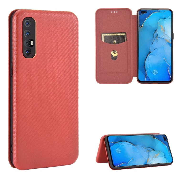 Carbon Fiber Texture Magnetic Horizontal Flip TPU + PC + PU Leather Case with Card Slot & Lanyard, For OPPO A53 / A32 (2020), For OPPO Reno3 Pro Overseas Version, For Doogee X95, For Asus Zenfone 7 ZS670KS / Zenfone 7 Pro ZS671KS                       ...