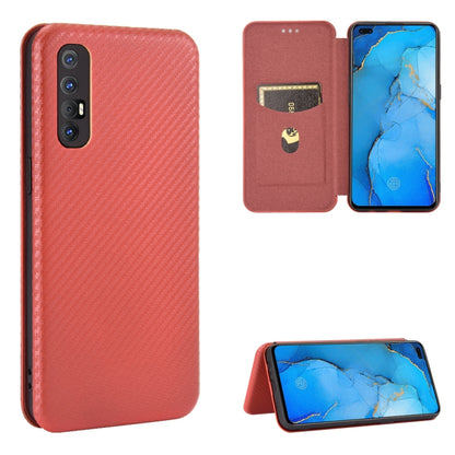 Carbon Fiber Texture Magnetic Horizontal Flip TPU + PC + PU Leather Case with Card Slot & Lanyard, For OPPO A53 / A32 (2020), For OPPO Reno3 Pro Overseas Version, For Doogee X95, For Asus Zenfone 7 ZS670KS / Zenfone 7 Pro ZS671KS                       ...