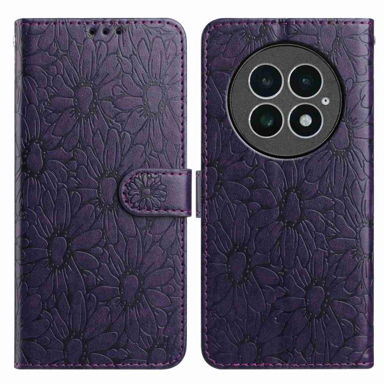 Daisy Embossed Leather Phone Case, For OnePlus 13