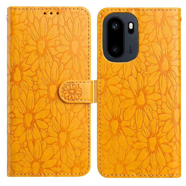 Daisy Embossed Leather Phone Case, For OnePlus Ace 6, For OnePlus 15