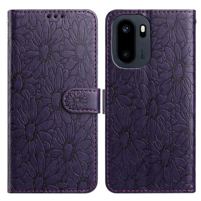 Daisy Embossed Leather Phone Case, For OnePlus Ace 6, For OnePlus 15
