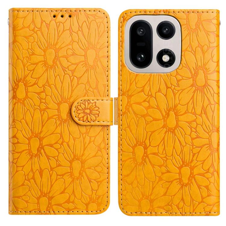 Daisy Embossed Leather Phone Case, For OnePlus Ace 6, For OnePlus 15
