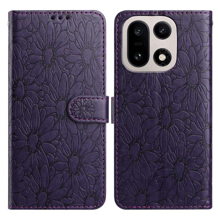 Daisy Embossed Leather Phone Case, For OnePlus Ace 6, For OnePlus 15