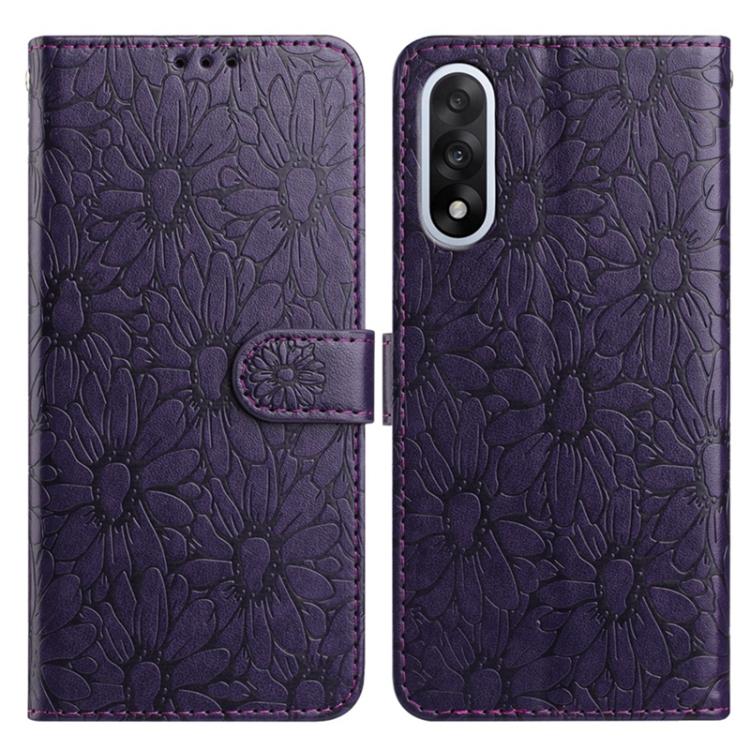 Daisy Embossed Leather Phone Case, For OnePlus Nord 5, For OnePlus Nord CE5