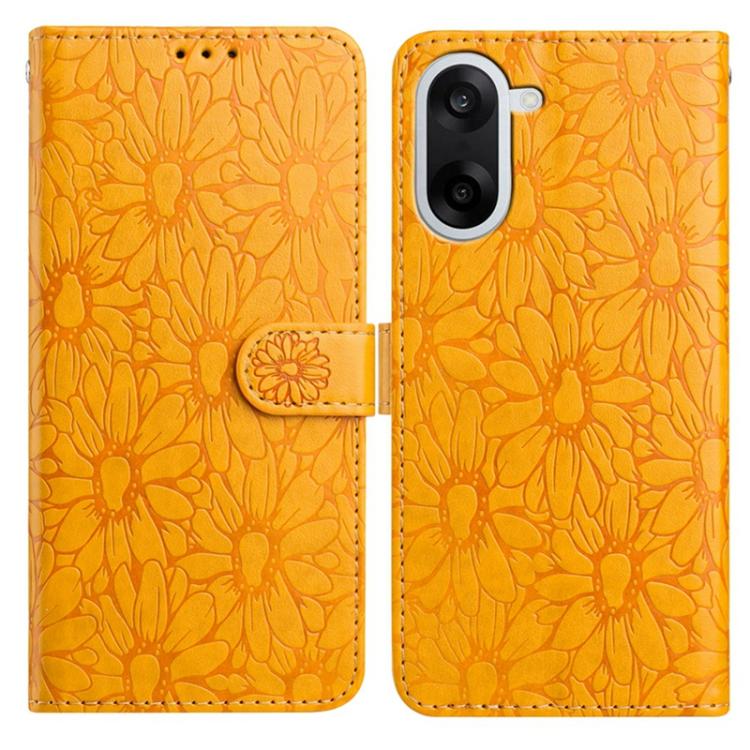 Daisy Embossed Leather Phone Case, For OnePlus Nord 5, For OnePlus Nord CE5