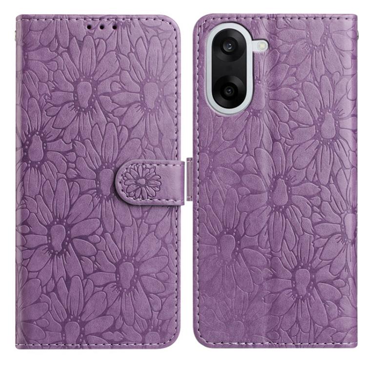 Daisy Embossed Leather Phone Case, For OnePlus Nord 5, For OnePlus Nord CE5