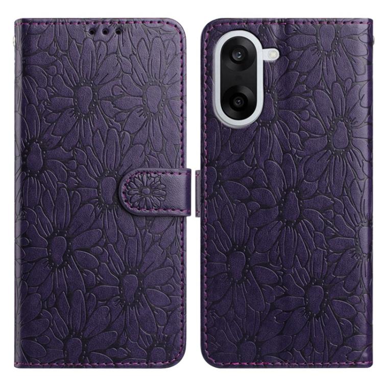 Daisy Embossed Leather Phone Case, For OnePlus Nord 5, For OnePlus Nord CE5