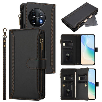 Magnetic Closure 9 Card Slots Zipper Leather Case with Hand Strap, For OnePlus 11, For OnePlus Nord N300, For OnePlus 10T 5G Global, For OnePlus Nord 2T