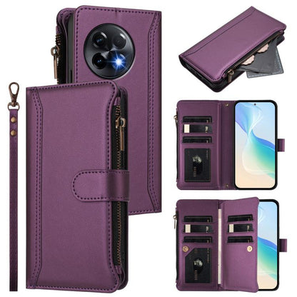 Magnetic Closure 9 Card Slots Zipper Leather Case with Hand Strap, For OnePlus Nord CE3 5G India, For OnePlus Nord CE 3 Lite 5G, For OnePlus Nord 3 / Ace 2V, For OnePlus 11R 5G Global