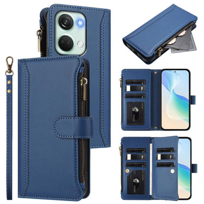Magnetic Closure 9 Card Slots Zipper Leather Case with Hand Strap, For OnePlus Nord CE3 5G India, For OnePlus Nord CE 3 Lite 5G, For OnePlus Nord 3 / Ace 2V, For OnePlus 11R 5G Global