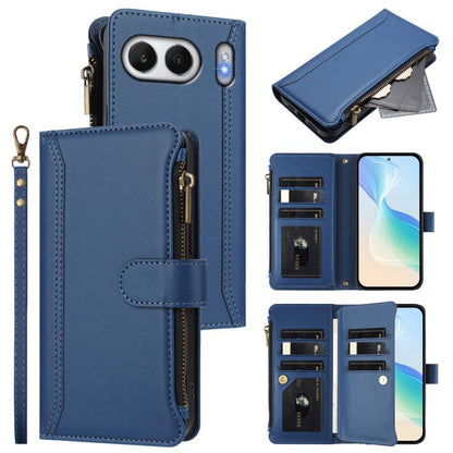 Magnetic Closure 9 Card Slots Zipper Leather Case with Hand Strap, For OnePlus Nord 4 5G Global, For OnePlus Nord CE4 Lite 5G Global, For OnePlus Nord CE 2 Lite 5G, For OnePlus Nord CE4 5G