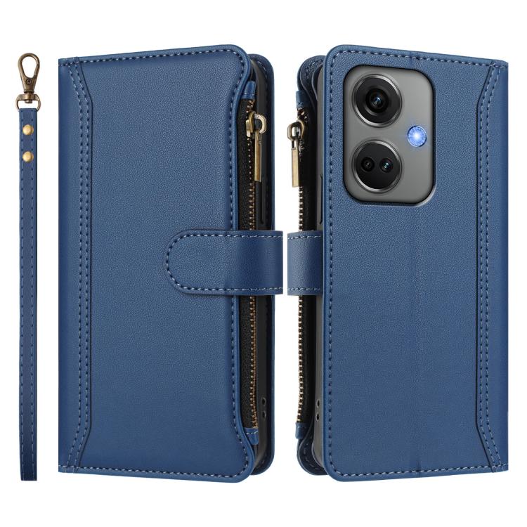 Magnetic Closure 9 Card Slots Zipper Leather Case with Hand Strap, For OnePlus Nord CE3 5G India, For OnePlus Nord CE 3 Lite 5G, For OnePlus Nord 3 / Ace 2V, For OnePlus 11R 5G Global