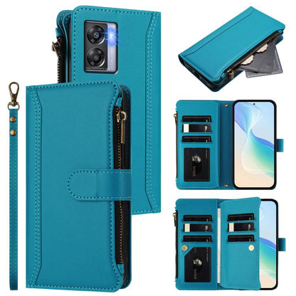 Magnetic Closure 9 Card Slots Zipper Leather Case with Hand Strap, For OnePlus 11, For OnePlus Nord N300, For OnePlus 10T 5G Global, For OnePlus Nord 2T