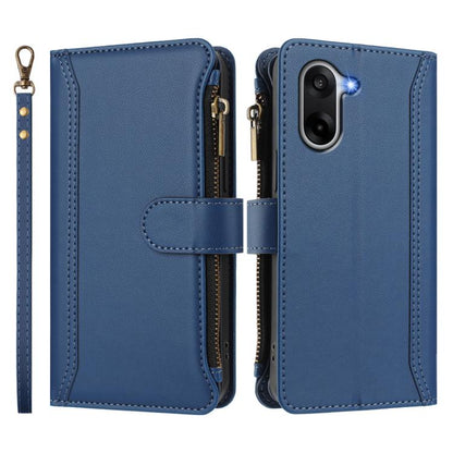 Magnetic Closure 9 Card Slots Zipper Leather Case with Hand Strap, For OnePlus Ace 5 Racing, For OnePlus 13T 5G, For OnePlus 13R / Ace 5 Pro 5G, For OnePlus 13