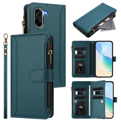 Magnetic Closure 9 Card Slots Zipper Leather Case with Hand Strap, For OnePlus Ace 5 Racing, For OnePlus 13T 5G, For OnePlus 13R / Ace 5 Pro 5G, For OnePlus 13