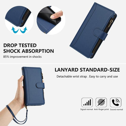 Magnetic Closure 9 Card Slots Zipper Leather Case with Hand Strap, For OnePlus Turbo 6X Pro 5G, For OnePlus Nord CE6 Lite, For OnePlus Turbo 6V / Turbo 6, For OnePlus Ace 5 Ultra
