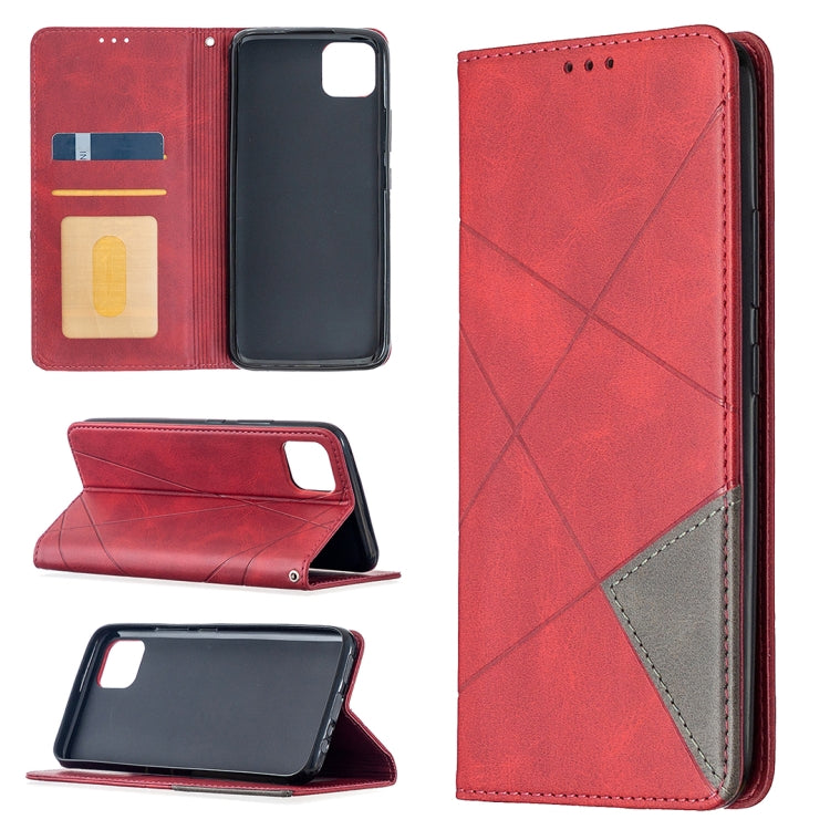 Rhombus Texture Horizontal Flip Magnetic Leather Case with Holder & Card Slots, For OPPO Realme C11, For OPPO Realme 6, For OPPO Realme 6 Pro, For OPPO Reno3 Pro