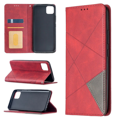 Rhombus Texture Horizontal Flip Magnetic Leather Case with Holder & Card Slots, For OPPO Realme C11, For OPPO Realme 6, For OPPO Realme 6 Pro, For OPPO Reno3 Pro