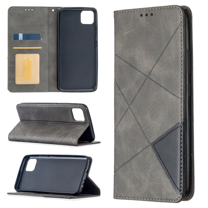 Rhombus Texture Horizontal Flip Magnetic Leather Case with Holder & Card Slots, For OPPO Realme C11, For OPPO Realme 6, For OPPO Realme 6 Pro, For OPPO Reno3 Pro