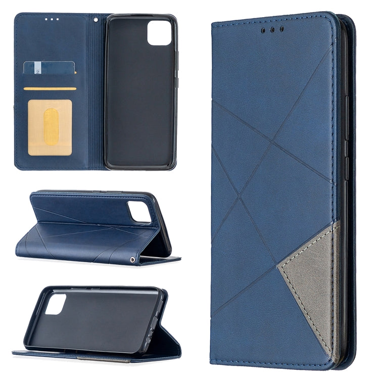 Rhombus Texture Horizontal Flip Magnetic Leather Case with Holder & Card Slots, For OPPO Realme C11, For OPPO Realme 6, For OPPO Realme 6 Pro, For OPPO Reno3 Pro