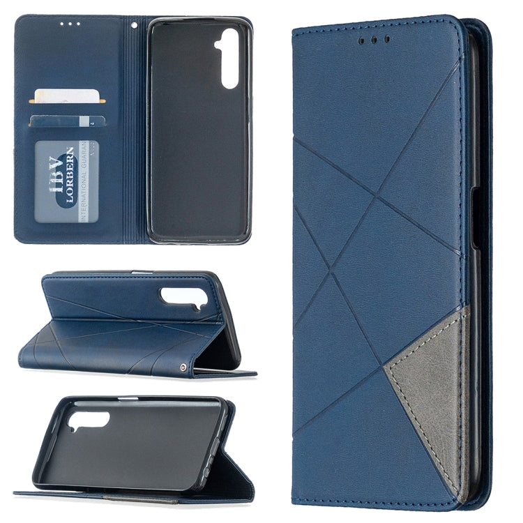 Rhombus Texture Horizontal Flip Magnetic Leather Case with Holder & Card Slots, For OPPO Realme C11, For OPPO Realme 6, For OPPO Realme 6 Pro, For OPPO Reno3 Pro