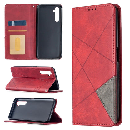 Rhombus Texture Horizontal Flip Magnetic Leather Case with Holder & Card Slots, For OPPO Realme C11, For OPPO Realme 6, For OPPO Realme 6 Pro, For OPPO Reno3 Pro