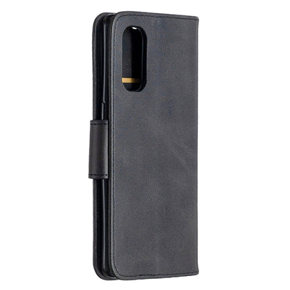 Retro Lambskin Texture Pure Color Horizontal Flip PU Leather Case, with Holder & Card Slots & Wallet & Lanyard, For OPPO Reno4 Pro 5G