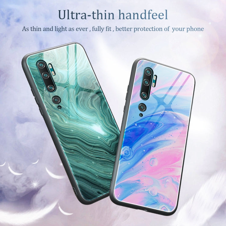 Marble Pattern Glass Protective Case, For Xiaomi Mi Note 10, For Xiaomi Mi CC9 / A3 Lite, For Xiaomi Redmi 9A
