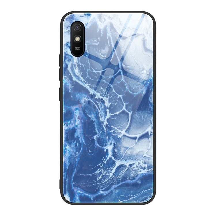 Marble Pattern Glass Protective Case, For Xiaomi Mi Note 10, For Xiaomi Mi CC9 / A3 Lite, For Xiaomi Redmi 9A