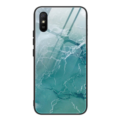 Marble Pattern Glass Protective Case, For Xiaomi Mi Note 10, For Xiaomi Mi CC9 / A3 Lite, For Xiaomi Redmi 9A