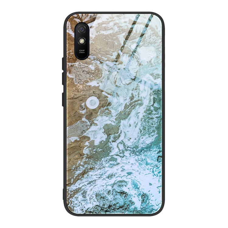 Marble Pattern Glass Protective Case, For Xiaomi Mi Note 10, For Xiaomi Mi CC9 / A3 Lite, For Xiaomi Redmi 9A