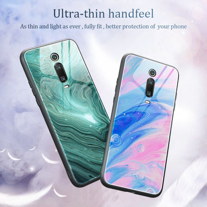Marble Pattern Glass Protective Case, For Xiaomi Redmi K20 / K20 Pro / Mi 9T, For Xiaomi Redmi Note 9, For Xiaomi Redmi Note 9S / Note 9 Pro