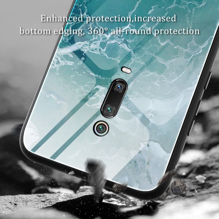 Marble Pattern Glass Protective Case, For Xiaomi Redmi K20 / K20 Pro / Mi 9T, For Xiaomi Redmi Note 9, For Xiaomi Redmi Note 9S / Note 9 Pro