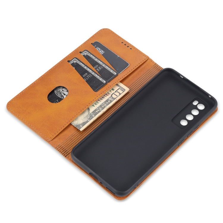 AZNS Magnetic Calf Texture Horizontal Flip Leather Case with Card Slots & Holder & Wallet, For Huawei Nova 7, For Huawei Nova 7 SE, For Huawei Enjoy 20, For Huawei Maimang 9
