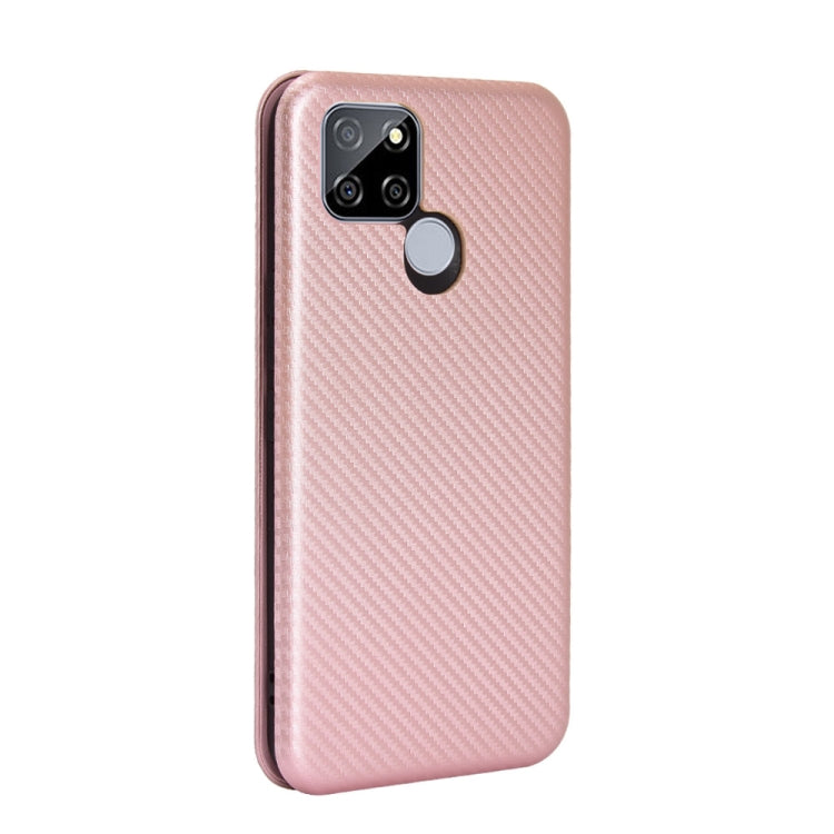 Carbon Fiber Texture Magnetic Horizontal Flip TPU + PC + PU Leather Case with Card Slot, For OPPO Realme V3, For Samsung Galaxy A42 5G, For Vivo Y20 / Y20i (Indian), For Xiaomi Poco X3 NFC