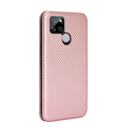 Carbon Fiber Texture Magnetic Horizontal Flip TPU + PC + PU Leather Case with Card Slot, For OPPO Realme V3, For Samsung Galaxy A42 5G, For Vivo Y20 / Y20i (Indian), For Xiaomi Poco X3 NFC