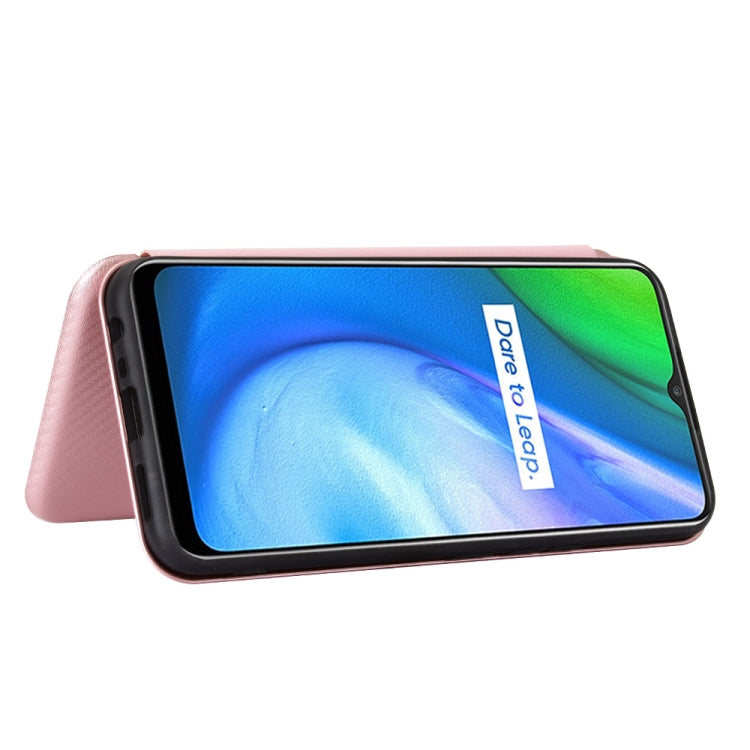 Carbon Fiber Texture Magnetic Horizontal Flip TPU + PC + PU Leather Case with Card Slot, For OPPO Realme V3, For Samsung Galaxy A42 5G, For Vivo Y20 / Y20i (Indian), For Xiaomi Poco X3 NFC