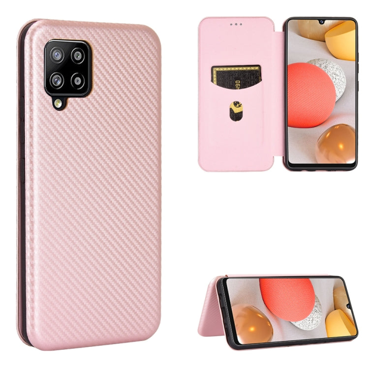 Carbon Fiber Texture Magnetic Horizontal Flip TPU + PC + PU Leather Case with Card Slot, For OPPO Realme V3, For Samsung Galaxy A42 5G, For Vivo Y20 / Y20i (Indian), For Xiaomi Poco X3 NFC