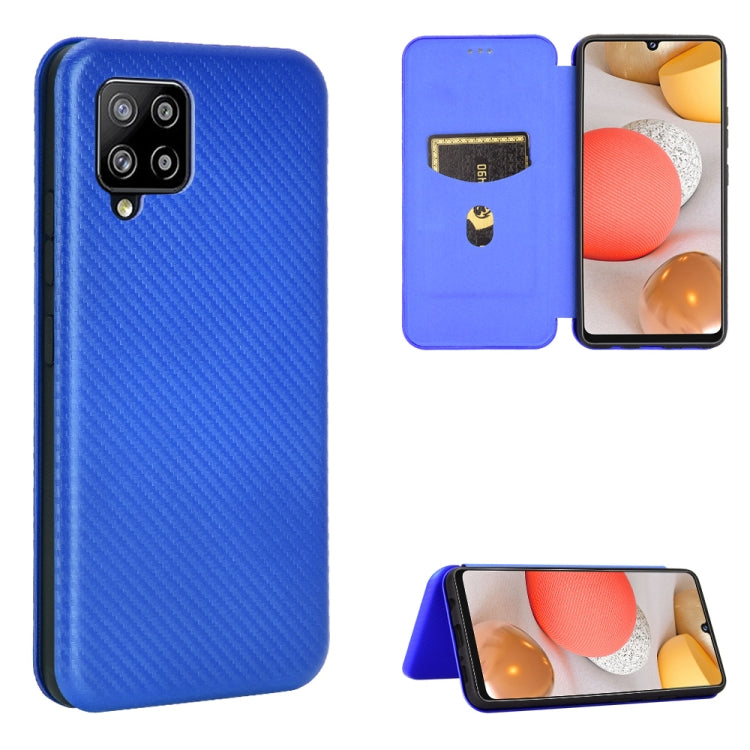 Carbon Fiber Texture Magnetic Horizontal Flip TPU + PC + PU Leather Case with Card Slot, For OPPO Realme V3, For Samsung Galaxy A42 5G, For Vivo Y20 / Y20i (Indian), For Xiaomi Poco X3 NFC