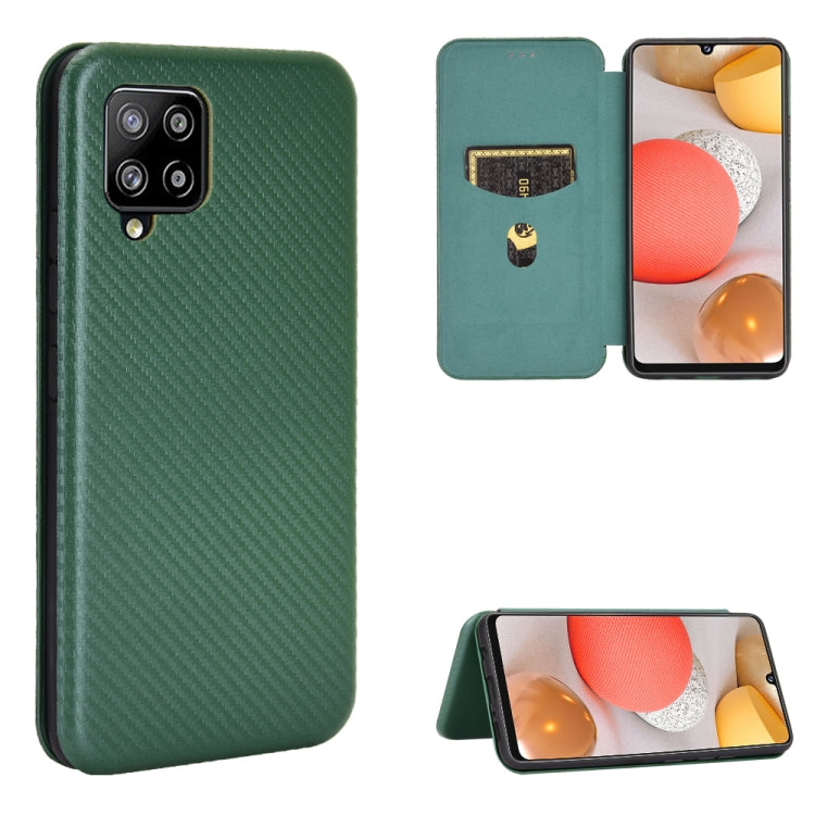Carbon Fiber Texture Magnetic Horizontal Flip TPU + PC + PU Leather Case with Card Slot, For OPPO Realme V3, For Samsung Galaxy A42 5G, For Vivo Y20 / Y20i (Indian), For Xiaomi Poco X3 NFC