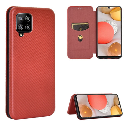 Carbon Fiber Texture Magnetic Horizontal Flip TPU + PC + PU Leather Case with Card Slot, For OPPO Realme V3, For Samsung Galaxy A42 5G, For Vivo Y20 / Y20i (Indian), For Xiaomi Poco X3 NFC
