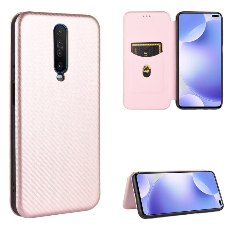 Carbon Fiber Texture Magnetic Horizontal Flip TPU + PC + PU Leather Case with Card Slot, For Xiaomi Redmi K30 Ultra