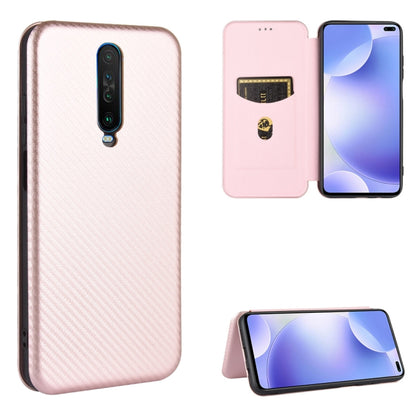 Carbon Fiber Texture Magnetic Horizontal Flip TPU + PC + PU Leather Case with Card Slot, For Xiaomi Redmi K30 Ultra