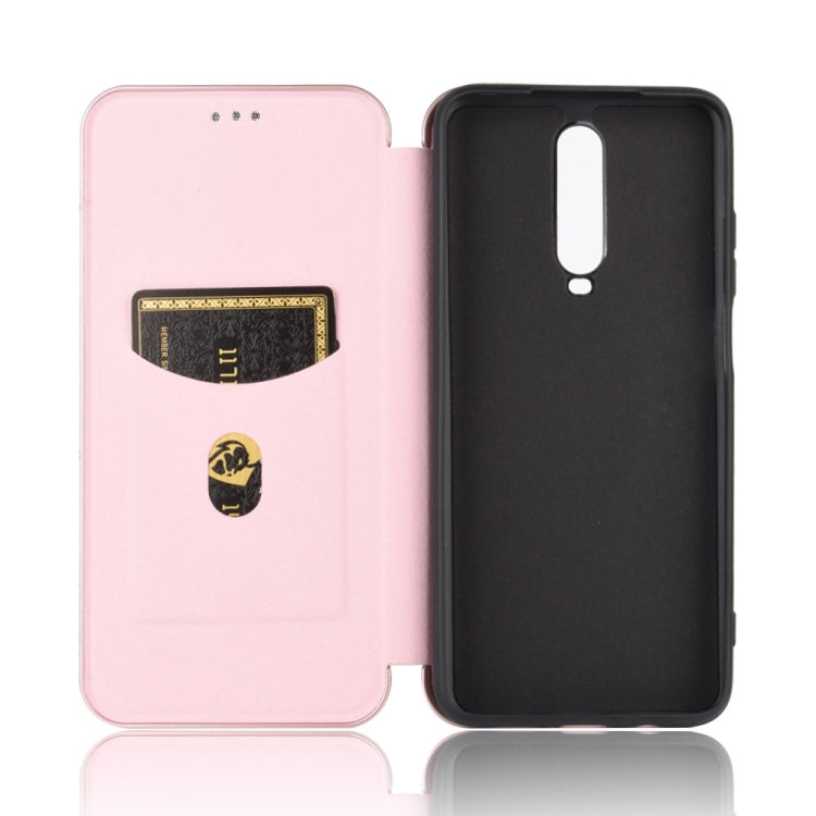 Carbon Fiber Texture Magnetic Horizontal Flip TPU + PC + PU Leather Case with Card Slot, For Xiaomi Redmi K30 Ultra