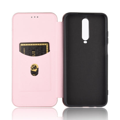 Carbon Fiber Texture Magnetic Horizontal Flip TPU + PC + PU Leather Case with Card Slot, For Xiaomi Redmi K30 Ultra
