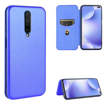 Carbon Fiber Texture Magnetic Horizontal Flip TPU + PC + PU Leather Case with Card Slot, For Xiaomi Redmi K30 Ultra