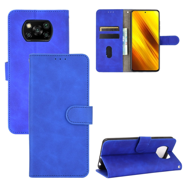 Solid Color Skin Feel Magnetic Buckle Horizontal Flip Calf Texture PU Leather Case with Holder & Card Slots & Wallet, For Xiaomi Poco X3 NFC, For Xiaomi Redmi K30 Ultra